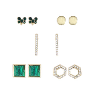 Green Malachite Post Earring Set