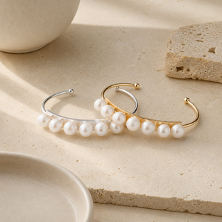 Rococo Freshwater Pearl Cuff Bracelet - lifestyle 2