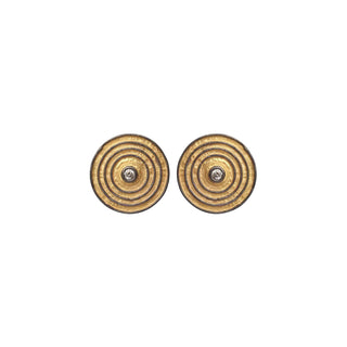 Iconography Round Textured Stud Earrings