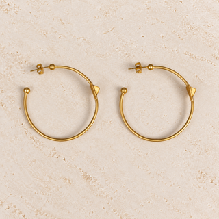 Nubia Triangle Charm Hoop Earrings
