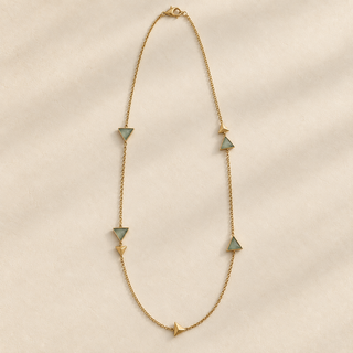 Nubia Modern Layered Triangle Charm Necklace