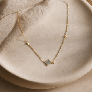 Nubia Pyramid Charms Necklace - lifestyle 1