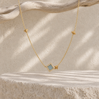 Nubia Pyramid Charms Necklace - lifestyle 2