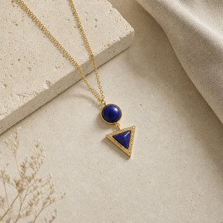 Nubia Pyramid Drop Necklace - lifestyle 1
