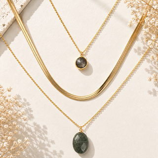 Boho Luxe Stone & Bead Necklace Set