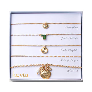 Golden Star Charm Necklace Set