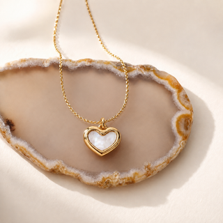 Heart Charm Mixed Metal necklace set additional styled image