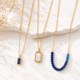 Blue Horizon Gold necklace set styled product image