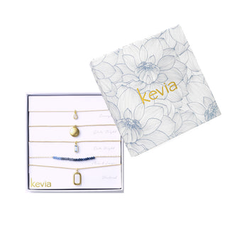 Blue Horizon Gold Necklace Set