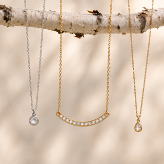 Geometric Mixed Metal Pendant Necklace Set – image 2