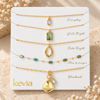 Organic Charm Necklace Set
