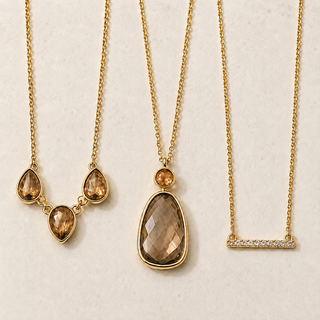 Radiant Teardrop and Crystal Accent Necklace Set – image 2