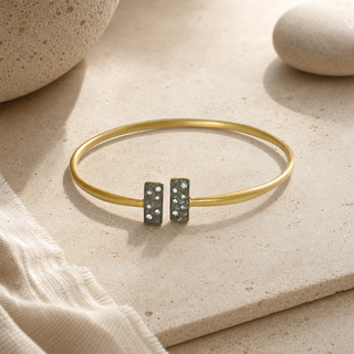 Nouveau Modern Gold Cuff Bracelet - lifestyle 2