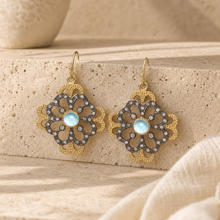 Nouveau Vintage Filigree Floral Earrings