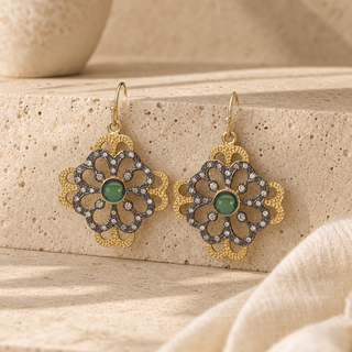 Nouveau Vintage Filigree Floral Earrings