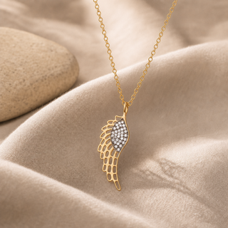 Nouveau Angelic Wing Pendant Necklace - lifestyle 1