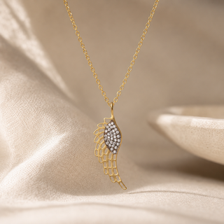 Nouveau Angelic Wing Pendant Necklace - lifestyle 2