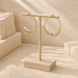 Ophelia Crystal Charms Hoop Earrings - lifestyle 2