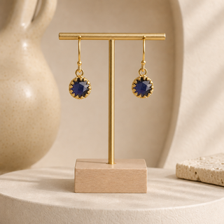 Rococo Gemstone Circle Drop Earrings - lifestyle 1