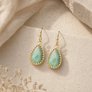 Rococo Teardrop Gemstone Drop Earrings - lifestyle 1