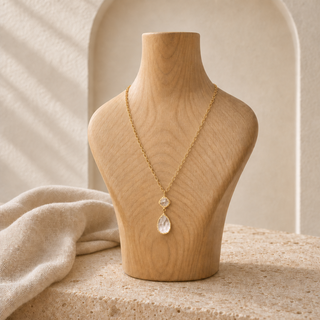 Rococo Tiered Teardrop Gemstone Necklace - lifestyle 2