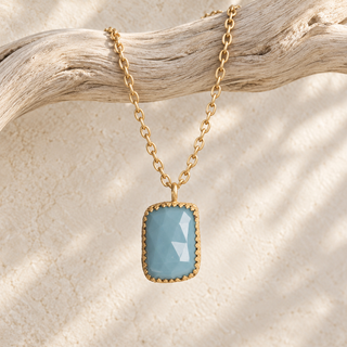 Rococo Blue Chalcedony Necklace