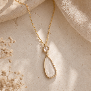 Rococo Smoky & Clear Quartz Necklace - lifestyle 1