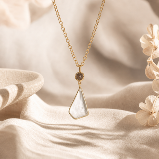 Rococo Tiered Asymmetric Teardrop Necklace - lifestyle 1