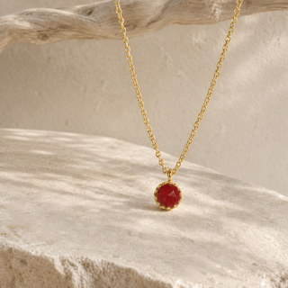 Rococo Ruby Quartz Pendant Necklace - lifestyle 1