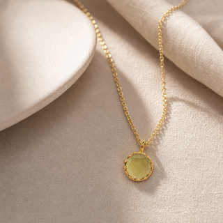 Rococo Peridot Quartz Pendant Necklace - lifestyle 1