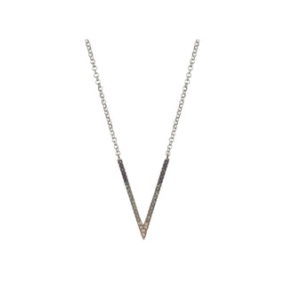 Vita Silver Ombre V-Shaped Necklace