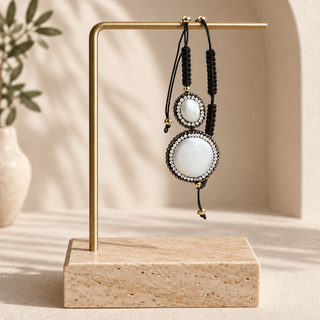 Vie Boheme Pearl Duo Macrame Bracelet - lifestyle 2