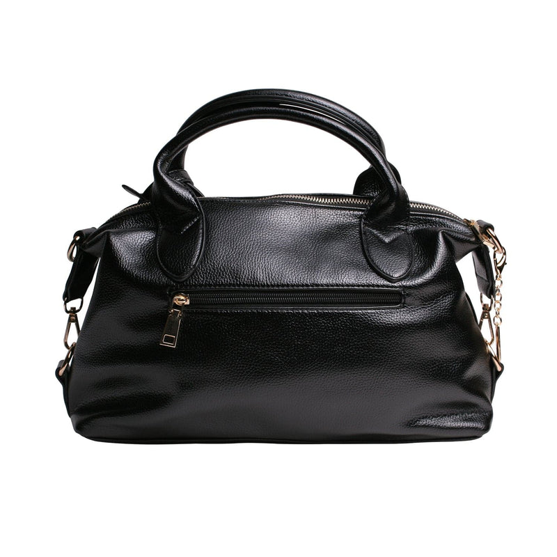 Black Pebbled Handbag, Handbag, purse, backpack - Kevia Style, LLC