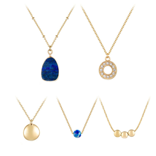 Blue Lapis Necklace Set