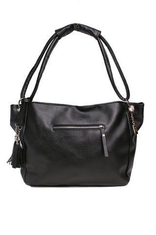 Black Slouchy Handbag, Handbag, purse, backpack - Kevia Style, LLC