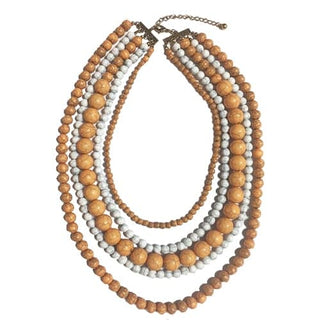 Layered Beaded Necklace, Necklace - Kevia Style, LLC