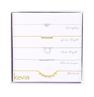 Minimal Gold & Silver Necklace Set