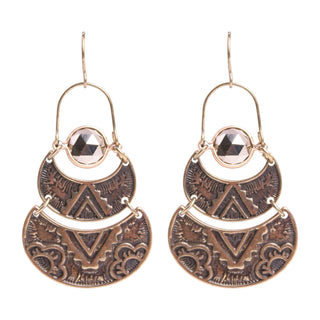 Patina Flora Pyrite Earring, Earring - Kevia Style, LLC