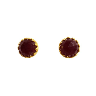 Rococo Earring - Garnet Quartz, Earrings - Kevia Style, LLC