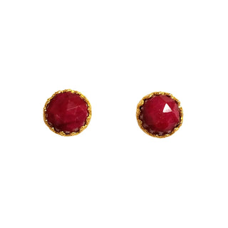Rococo Earring - Ruby Quartz, Earrings - Kevia Style, LLC