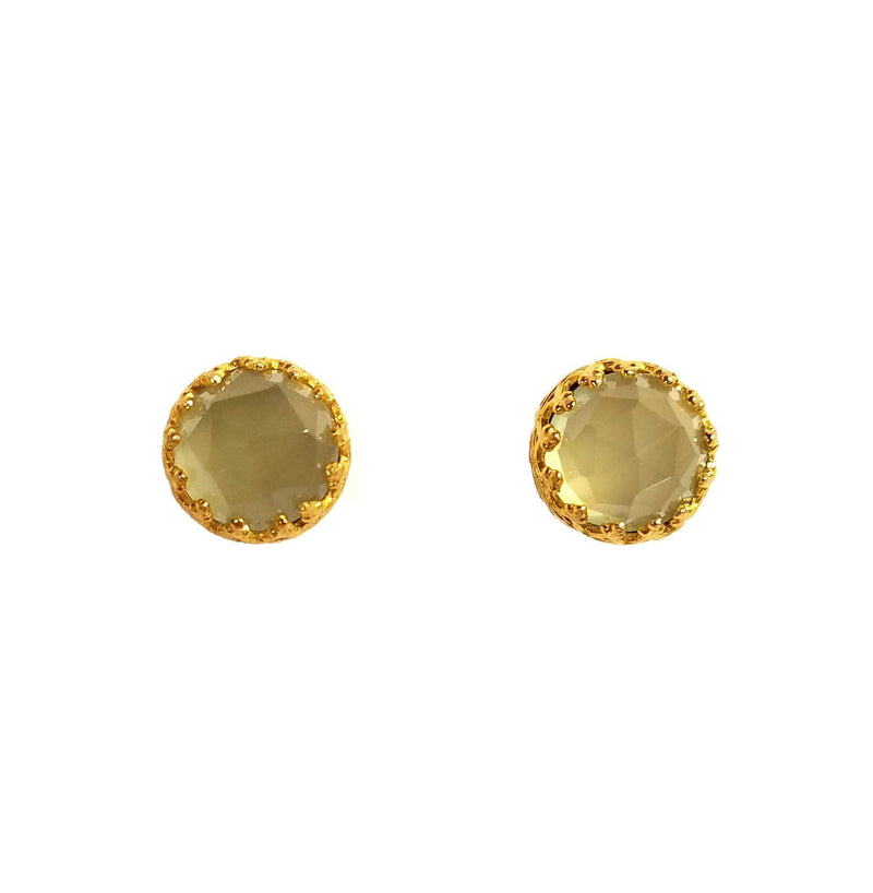 Rococo Earring - Peridot Quartz, Earrings - Kevia Style, LLC