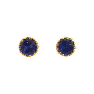 Rococo Earring - Sapphire Quartz, Earrings - Kevia Style, LLC