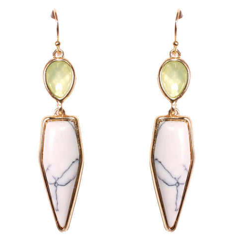 Galia Gemstone Drop Earrings, Earrings - Kevia Style, LLC